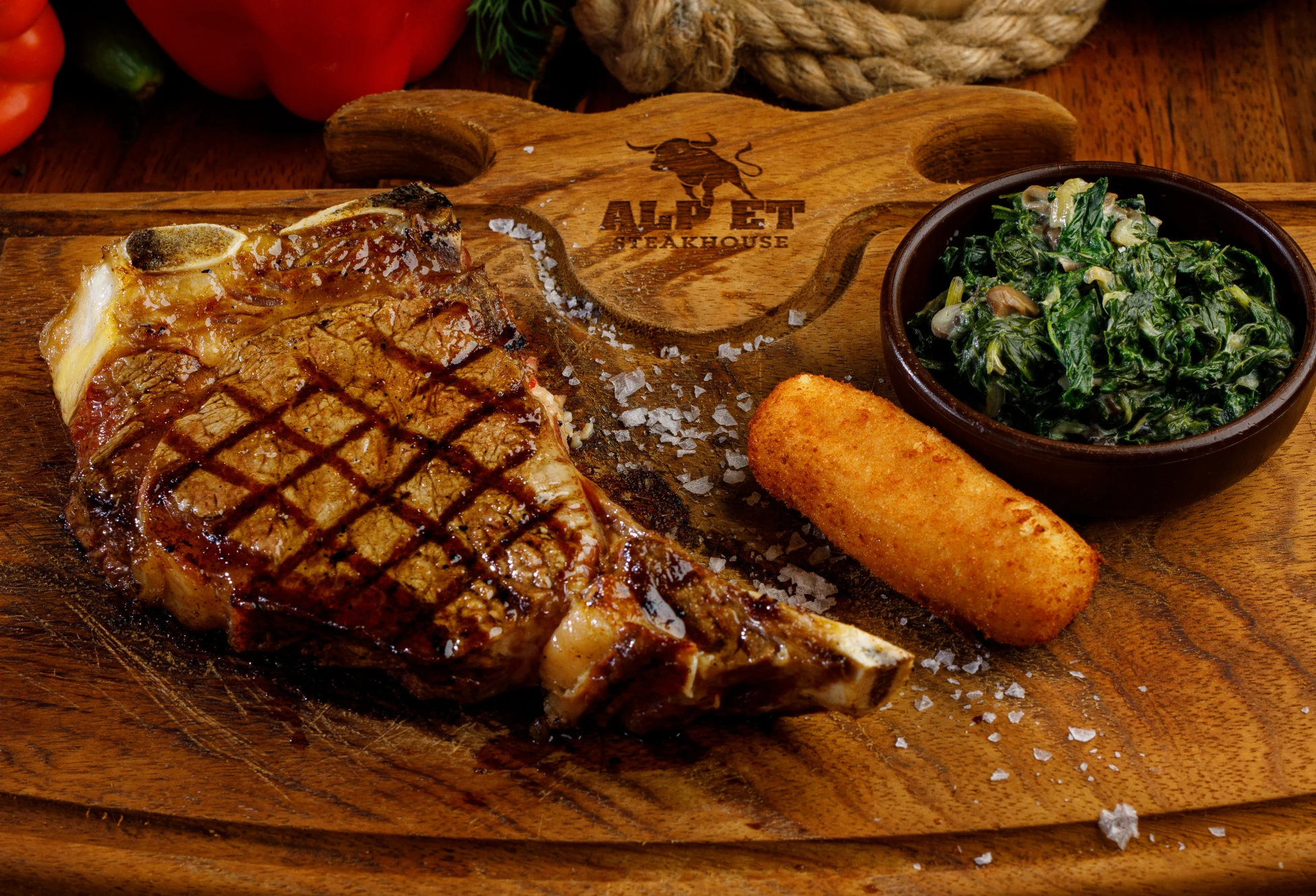 Bone Steak with side dish